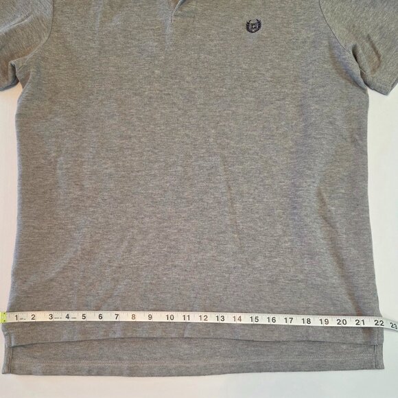 CHAPS Men’s Classic Heather Grey 100% Cotton Polo Shirt, Size L - Picture 2 of 6